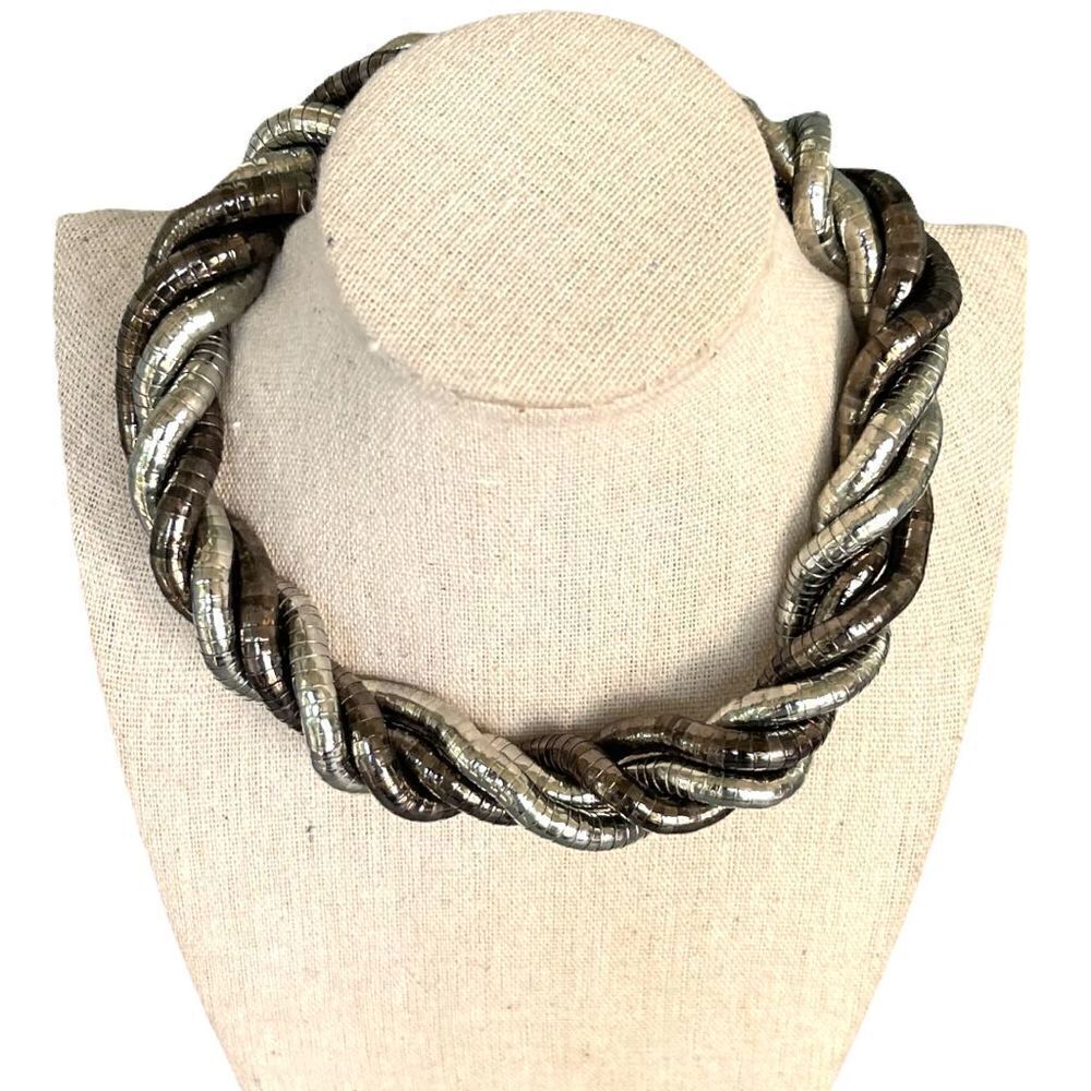 Lot x 2 Vintage Moldable Snakelike Necklaces